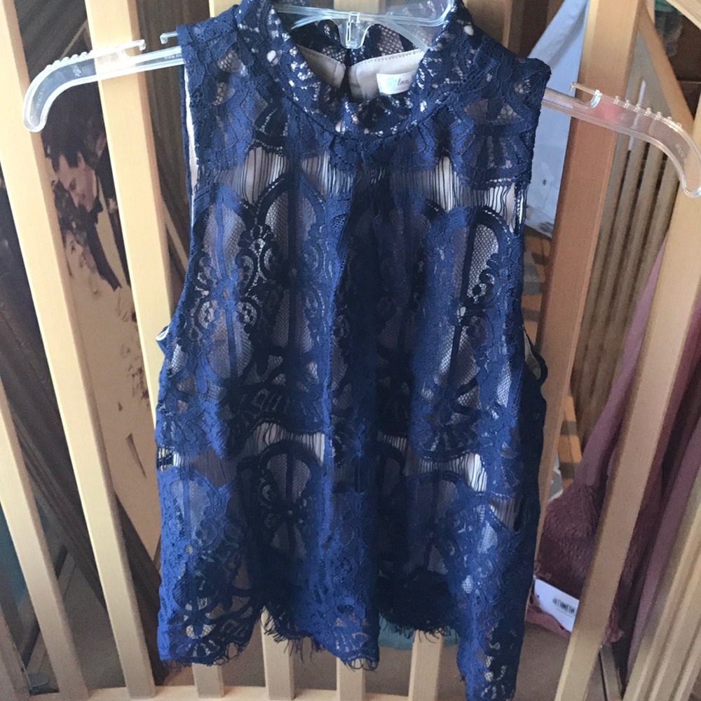 Intricate lace tank